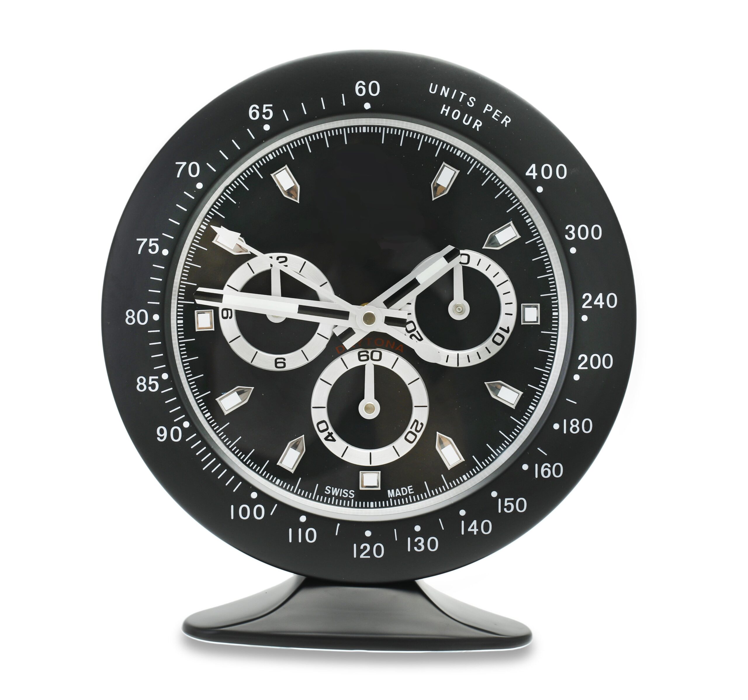Dayto-Racing full black all-black chronograph-style luxury desk clock