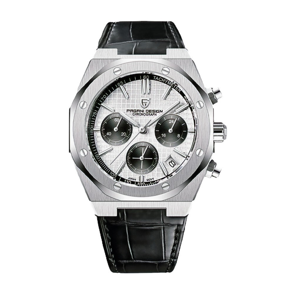 Royal Oak style chronograph quartz watch in steel 41mm