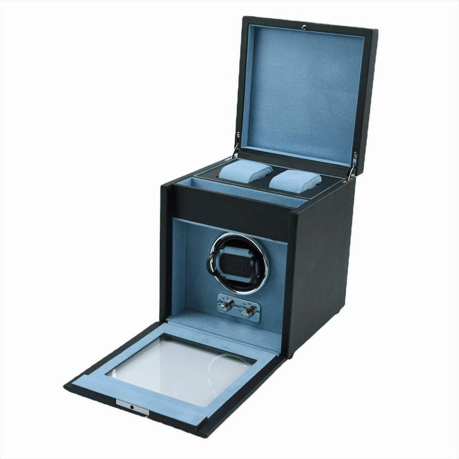 W-Winder Lux single watch winder with premium display case