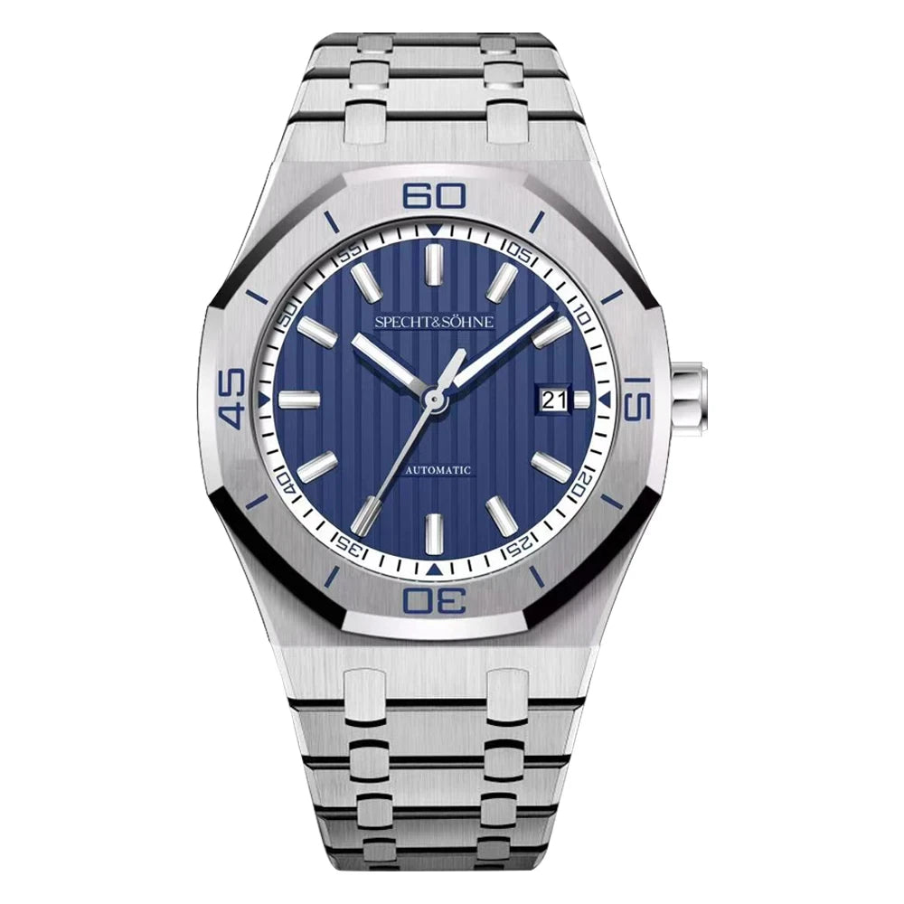 Royal Oak inspired steel automatic sport watch 40mm