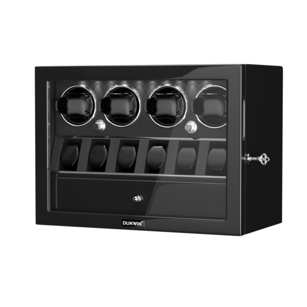 W-Winder Prestige 4+6 Automatic Watch Winder - Luxury Watch Storage by Wclocks - automatic watch winder, Black, White, Green, Red luxury design