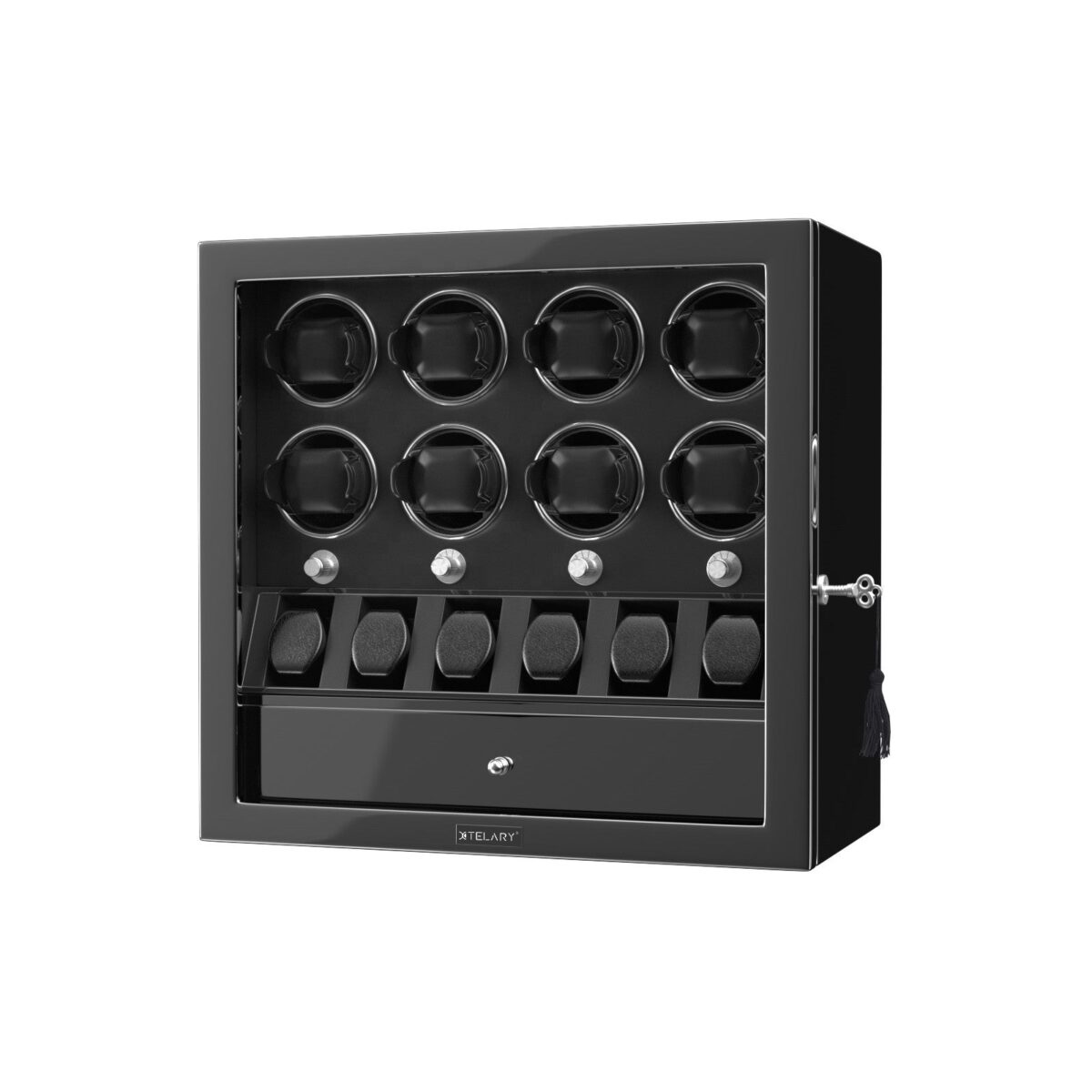 W-Winder Prestige | 8+6 Watch Automatic Winder – Premium Cabinet