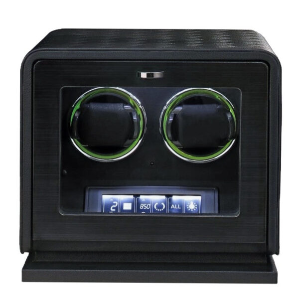EleganceCraft Duo 2 Watch Automatic Watch Winder - Luxury Watch Storage by Wclocks - 2 watch winder, Black, Green, Orange luxury design