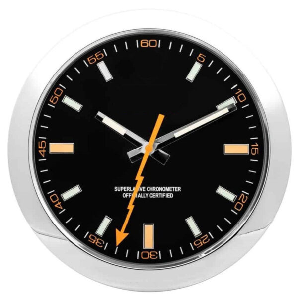 Milgauss, Silver & Black | Wall Clock