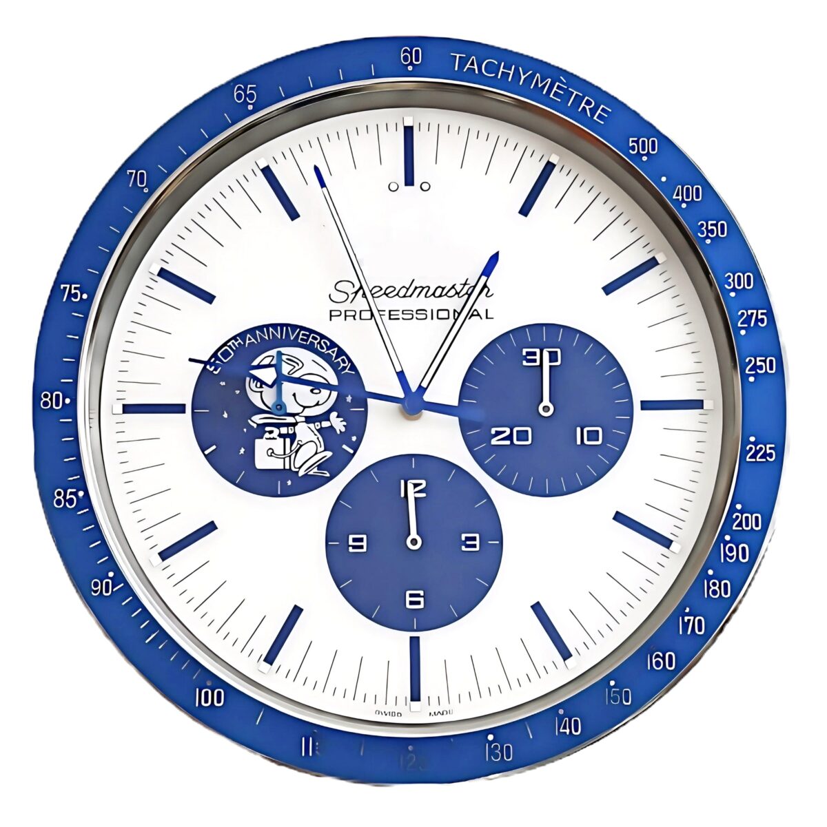 Moon Mission Blue | Luxury Wall Clock – Blue Racing Edition