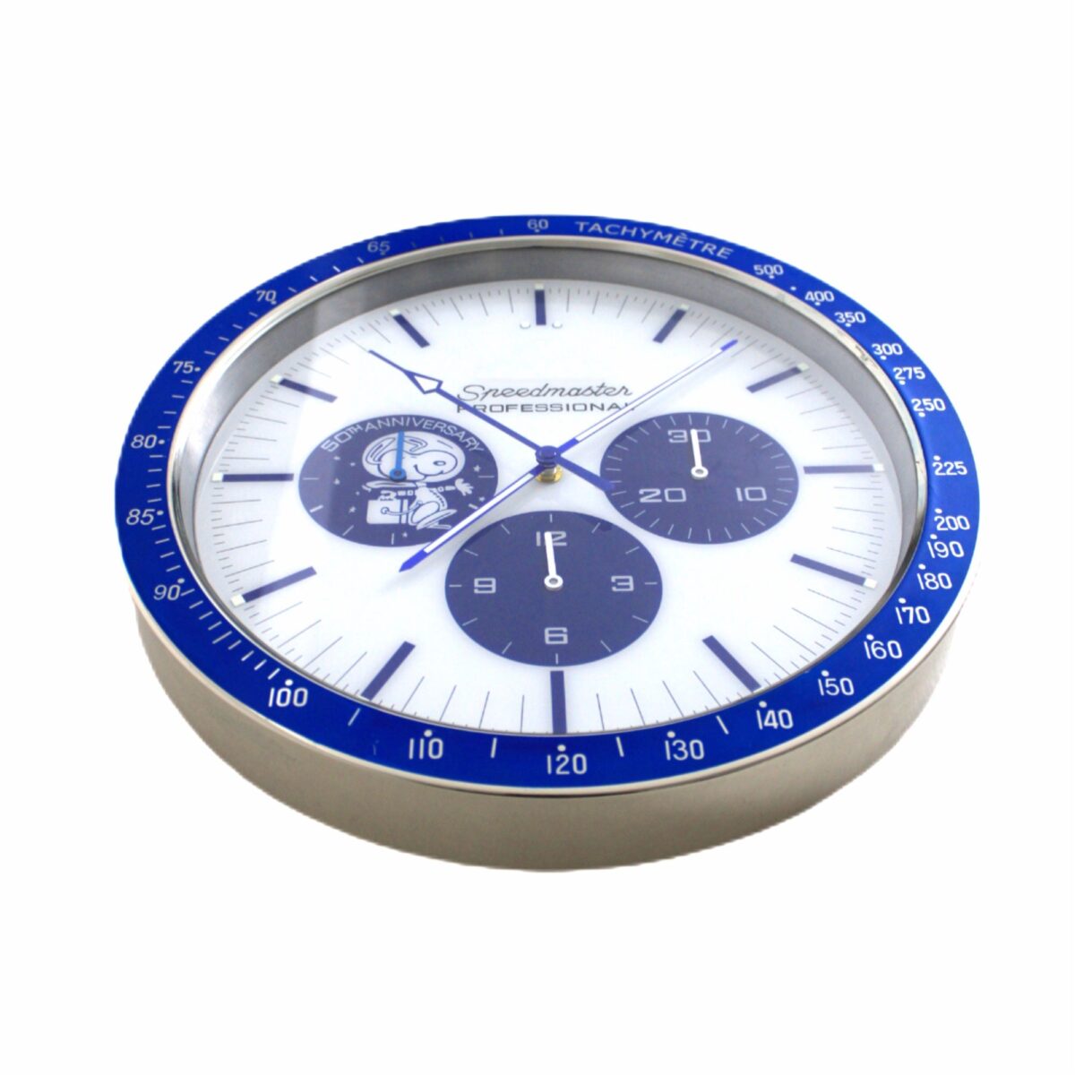 Moon Mission Blue | Luxury Wall Clock – Blue Racing Edition