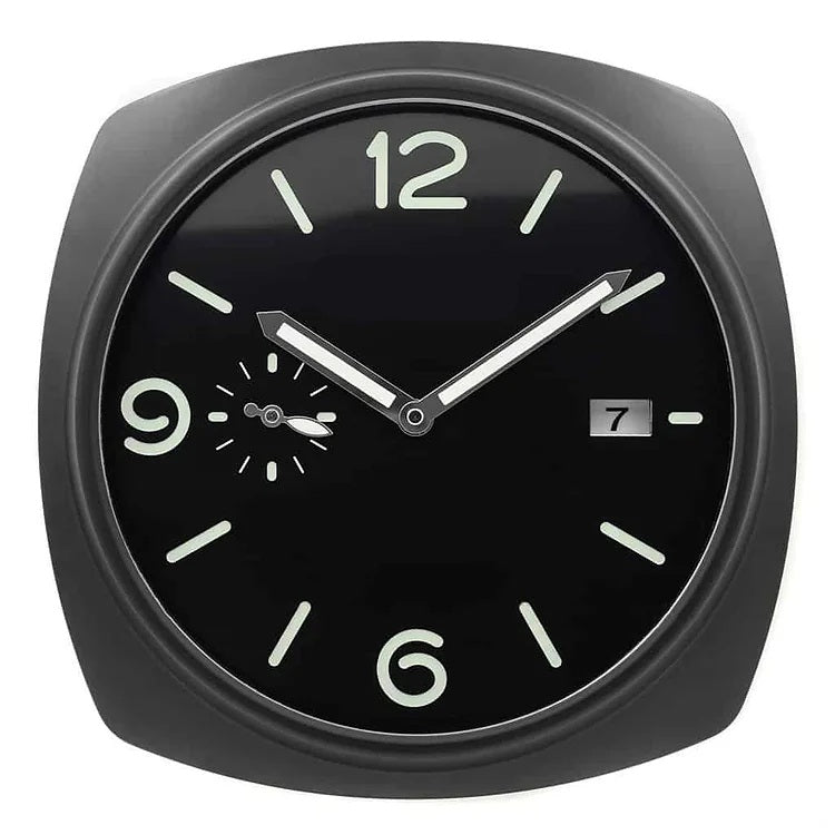 Marine Cushion Black | Luxury Wall Clock – Italian Marine Style