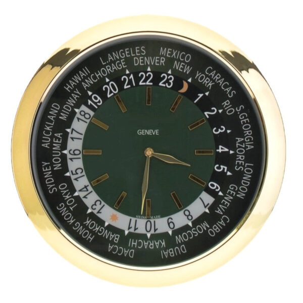 Patek WorldTimer Gold and Green | Large Wall Clock