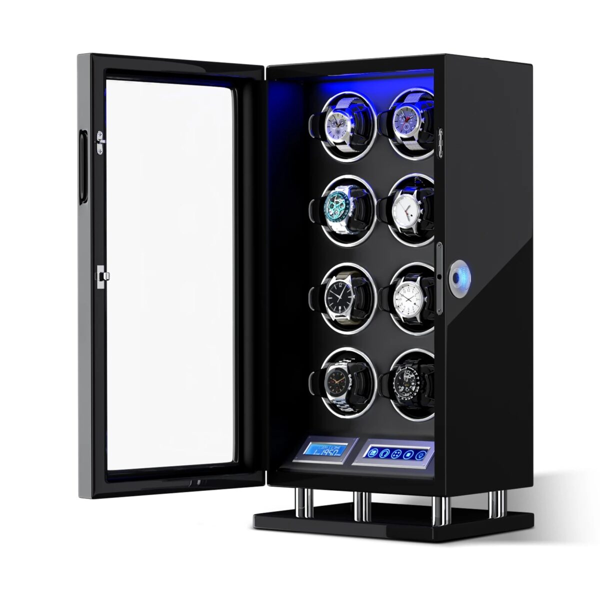WFP Winder 8 | 8-Watch Automatic Winder – Wood & Leather