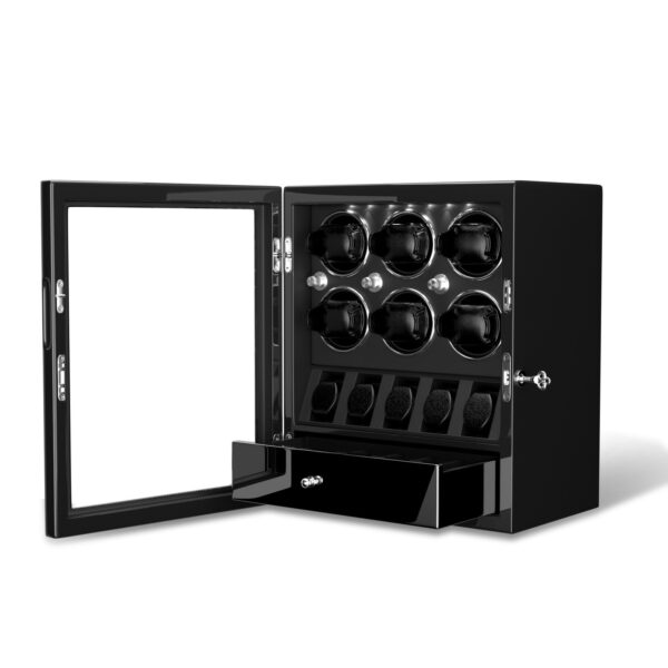 W-Winder Prestige 6 + 5 Automatic Watch Winder - Luxury Watch Storage by Wclocks - automatic watch winder, Premium finish luxury design