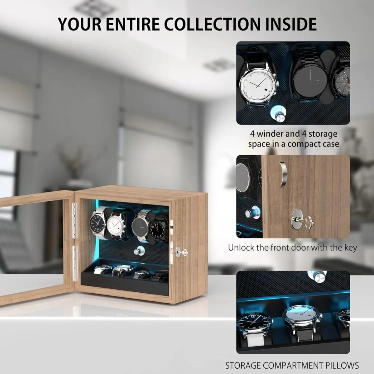 G-Winder 4X4 | 16-Watch Automatic Winder – Grid Display