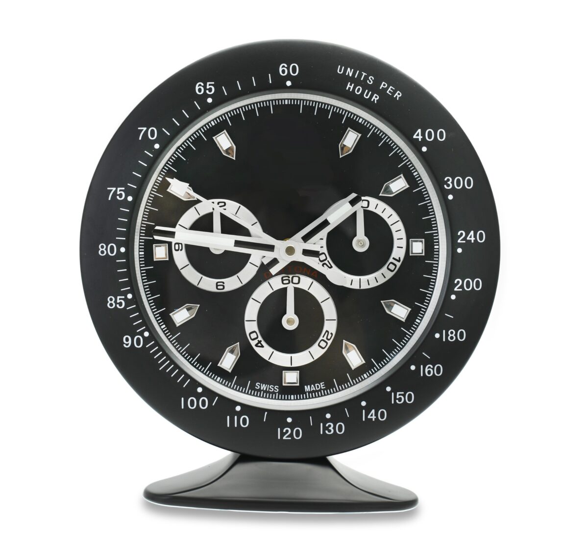 Racer Full Black | Luxury Desk Clock – All Black Chronograph Style