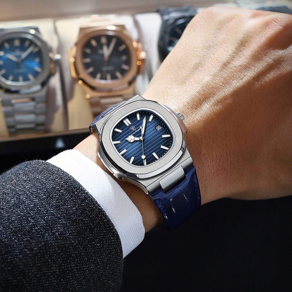 POEDAGAR Nautic Leather | Quartz Sport Watch – 40mm