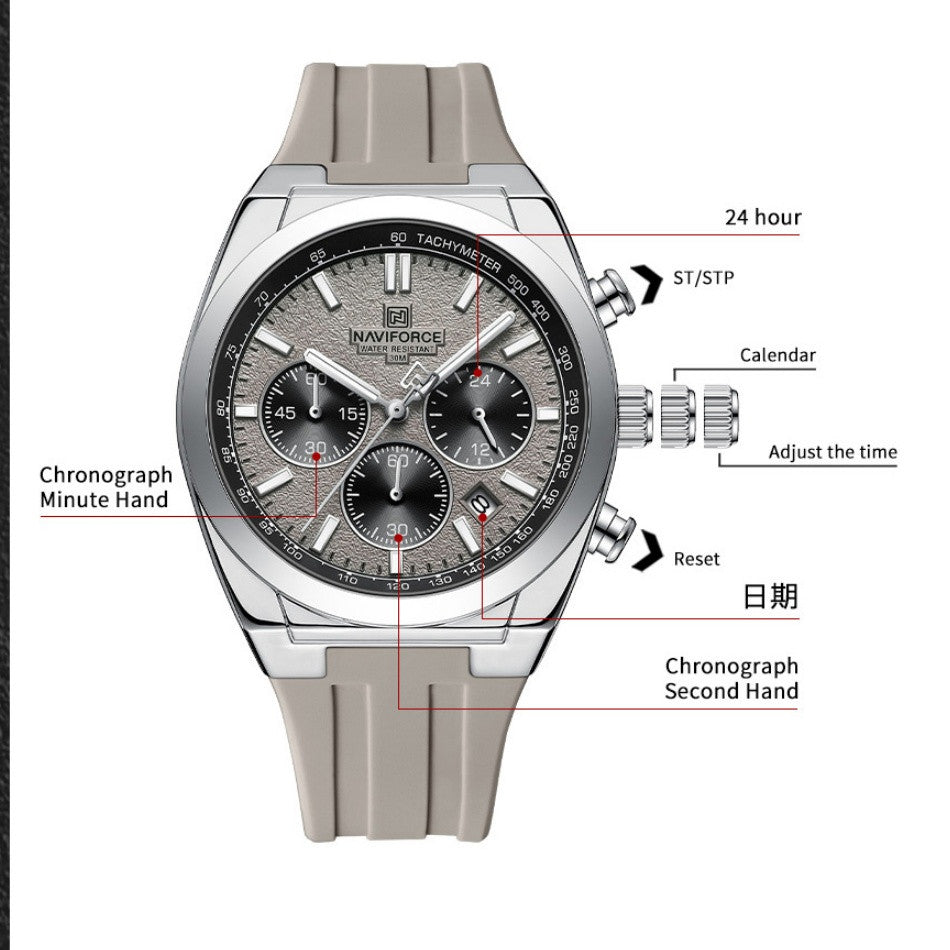 W-NaviForce Chrono | Sport Quartz Chronograph Watch – 41mm