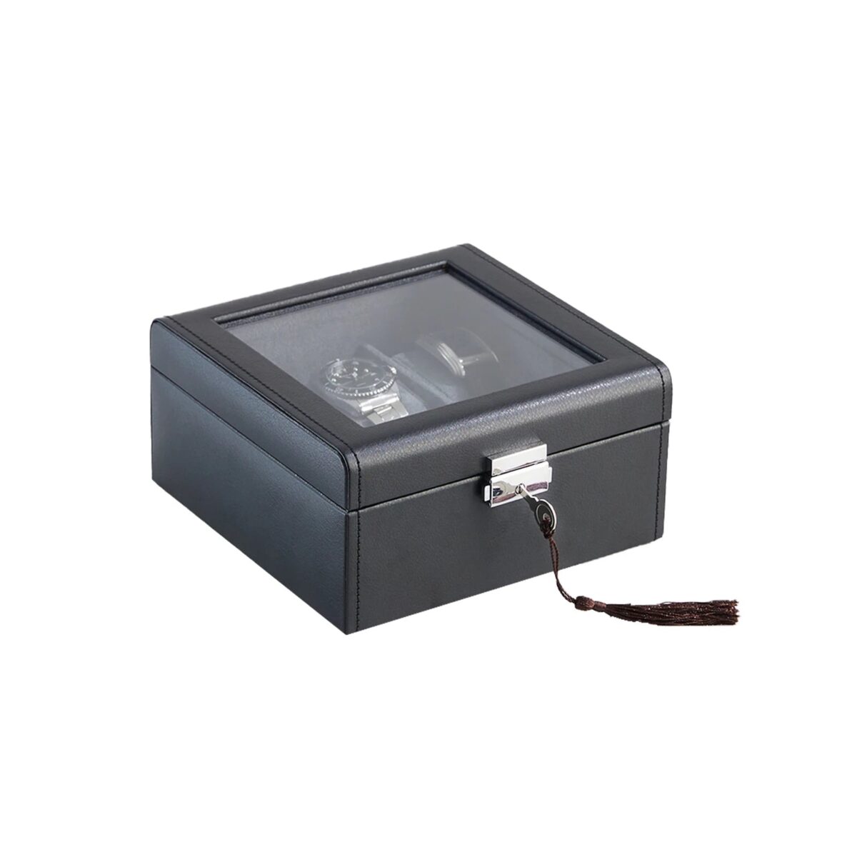 CrownView | 6-Slot Watch Box – Display Glass Lid
