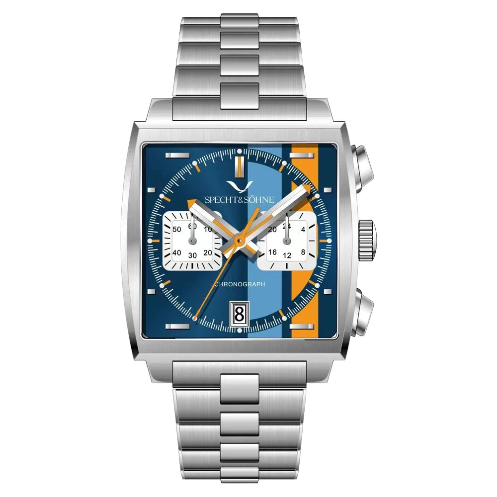 Square Racing Chrono Steel II | Chronograph Sport Watch – 39mm