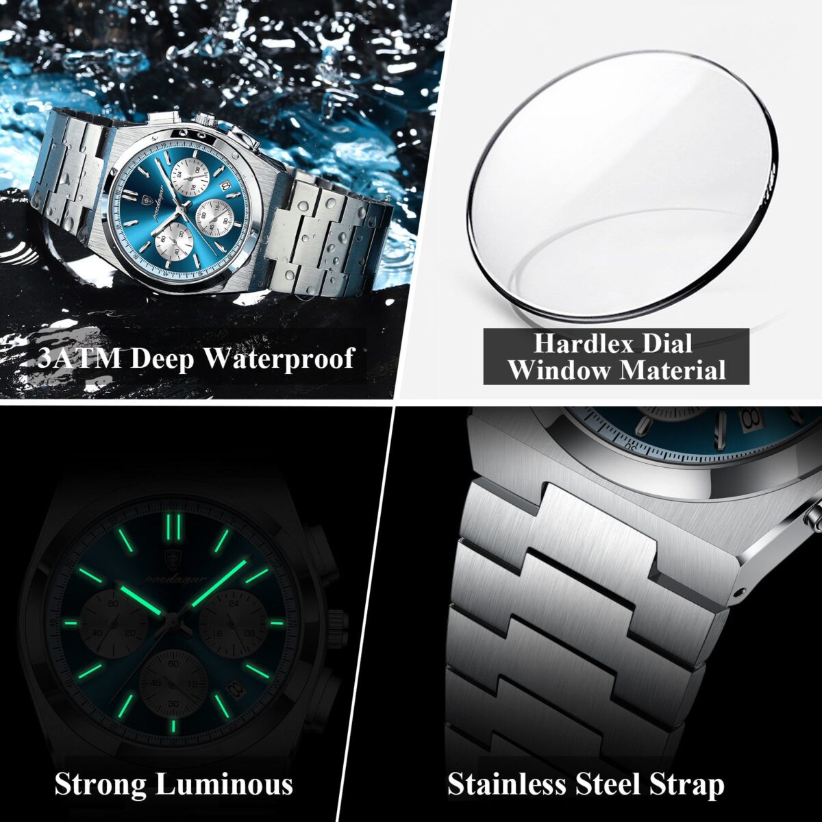 Integra Chrono 970 | Quartz Chronograph Watch – 40mm