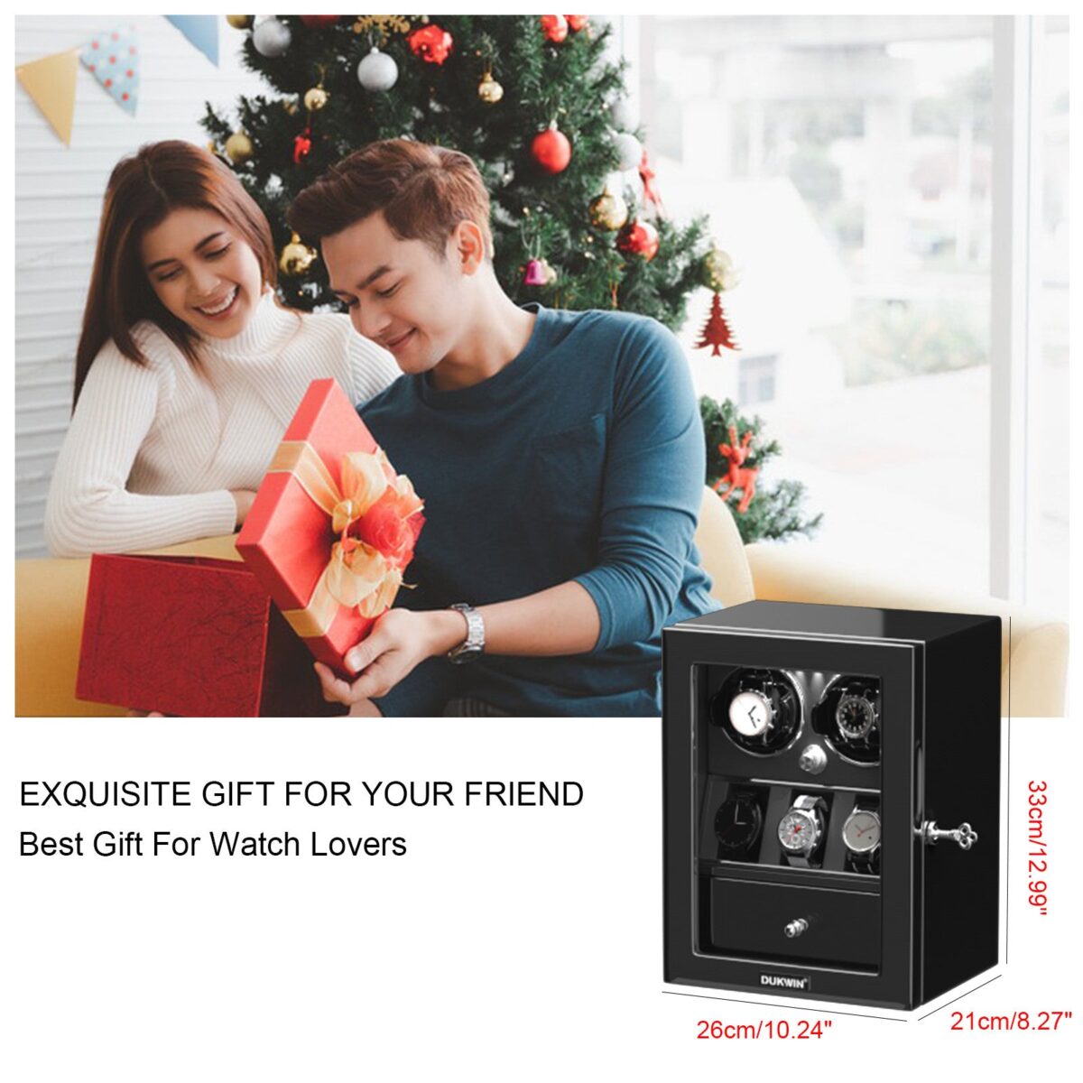 W-Winder Prestige Duo | 2-Watch Automatic Winder – Premium Display