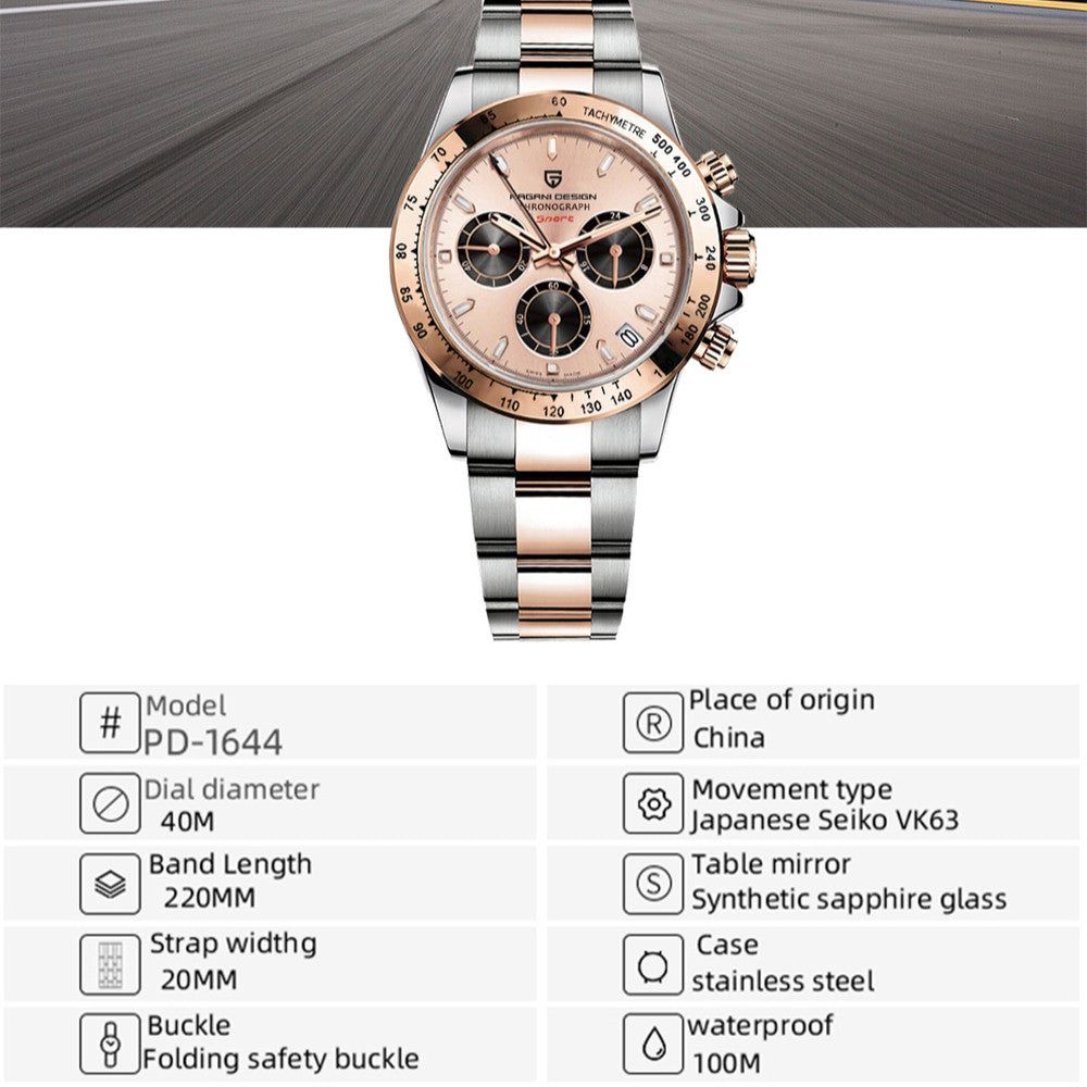 Racing Chrono Two Tone | Chronograph Quartz Watch – 40mm