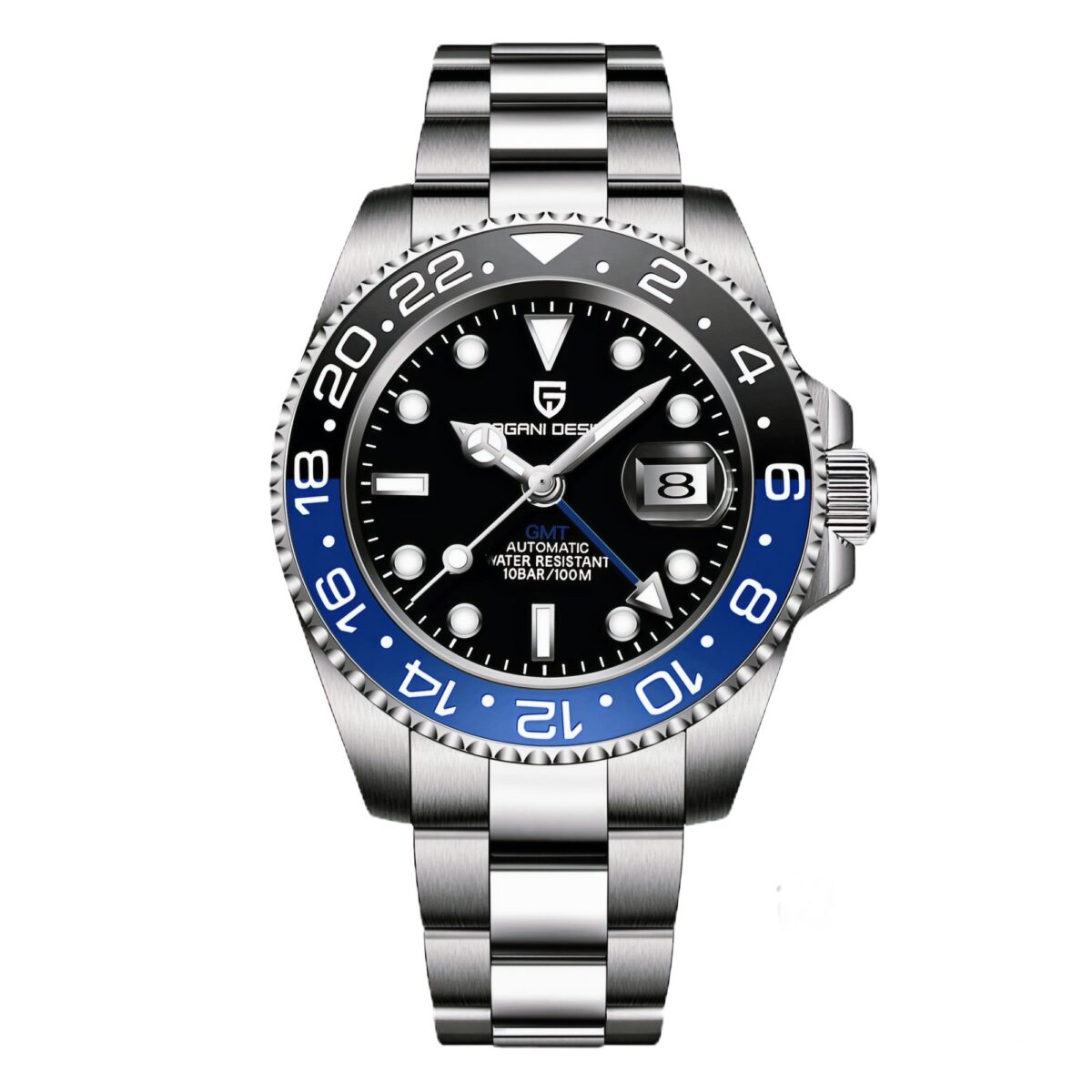 PAGANI Azul & Negro GMT | Reloj GMT Automático – 40mm