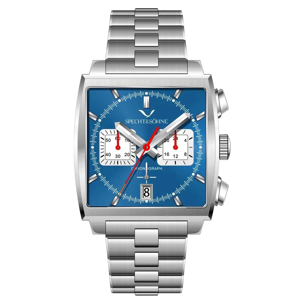 Square Racing Chrono Steel II | Chronograph Sport Watch – 39mm