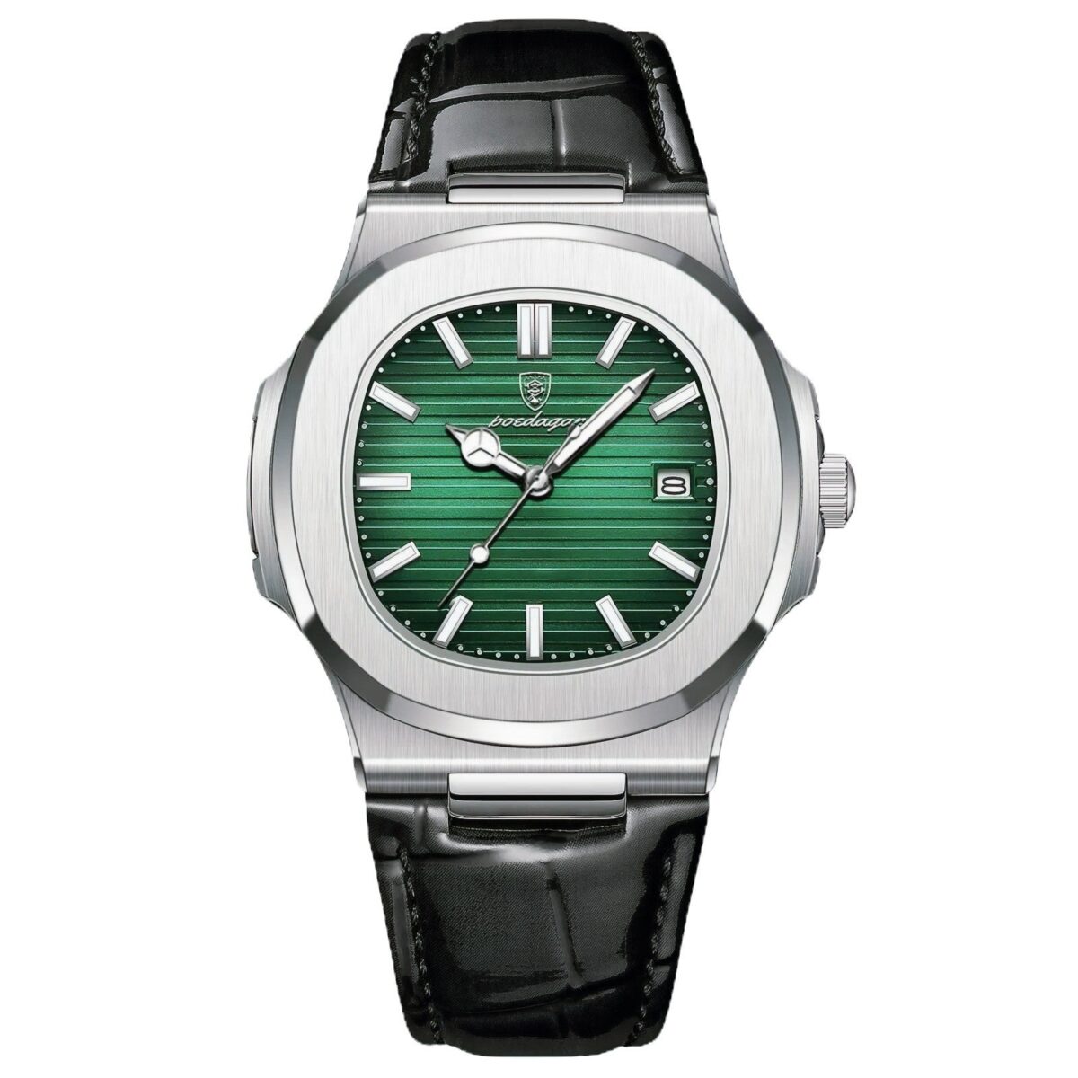 POEDAGAR Nautic Leather | Quartz Sport Watch – 40mm