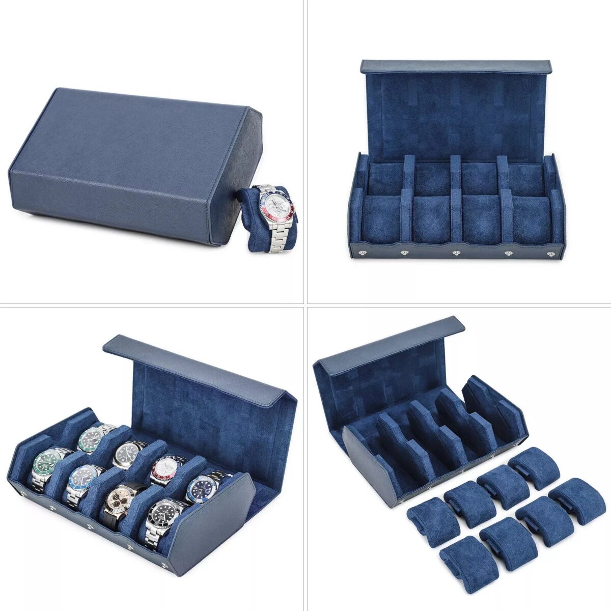 LuxOcta Saffiano 8 | Uhrenbox für 8 Uhren – Saffiano-Leder