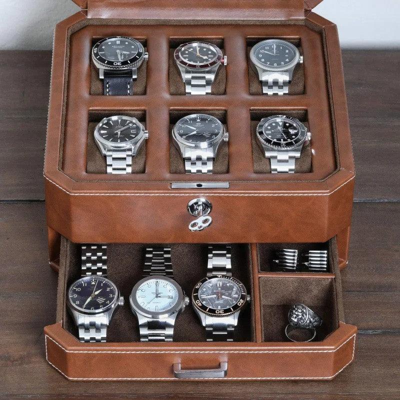 W-Riviera Valet | 6-Slot Watch Box – Premium Valet Style