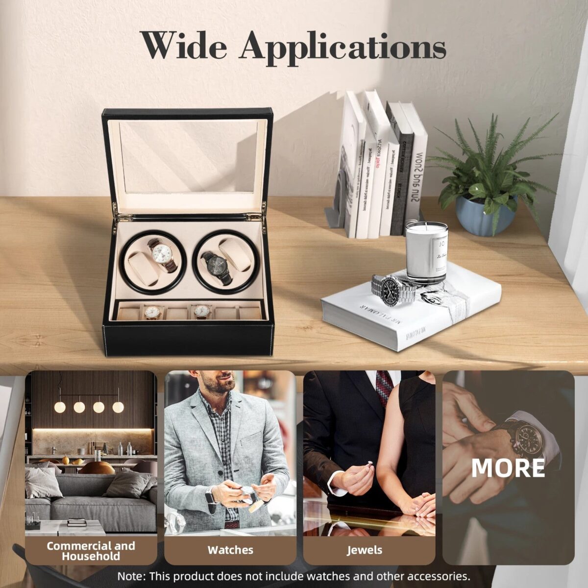 ChronoWhirl 4+6 Deluxe | 4-Watch Automatic Winder – Safe Storage