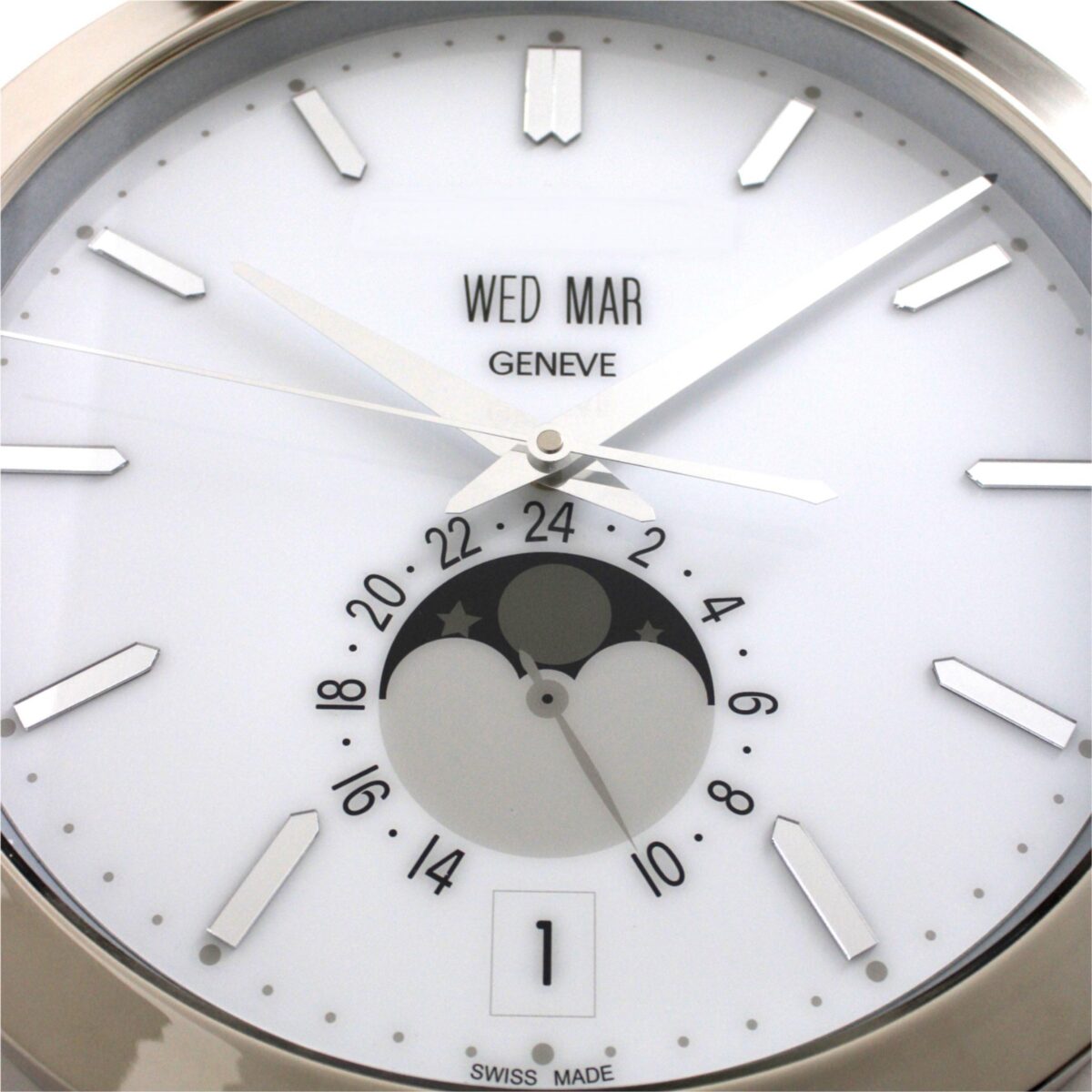 Moon Phases | Large Luxury Wall Clock – Perpetual Calendar Style