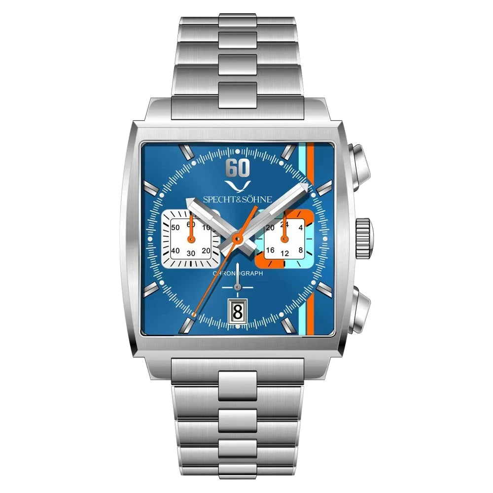 Square Racing Chrono Steel II | Chronograph Sport Watch – 39mm