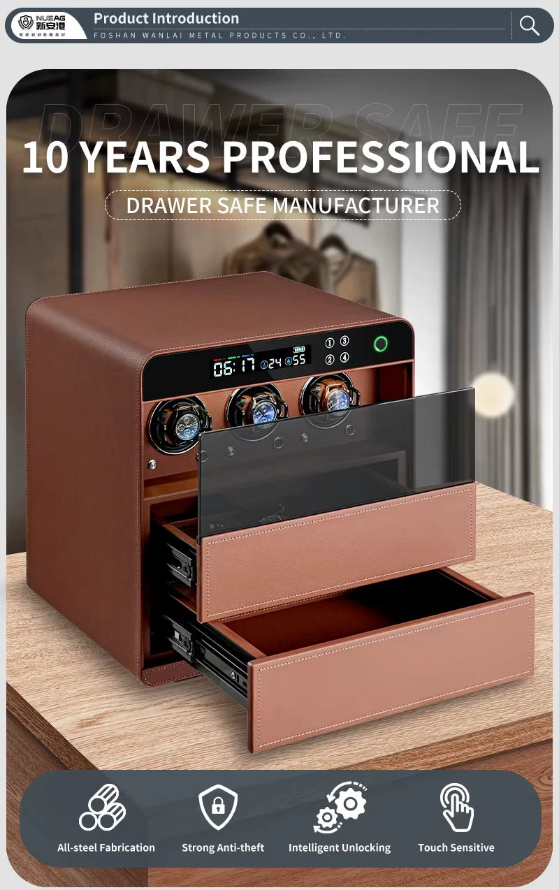 CrownSafe 3 | 3-Watch Automatic Winder – Safe Enclosure