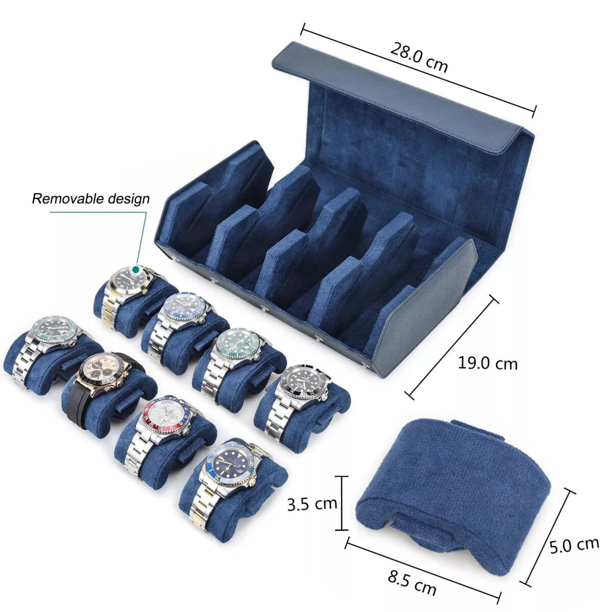 LuxOcta Saffiano 8 | Uhrenbox für 8 Uhren – Saffiano-Leder