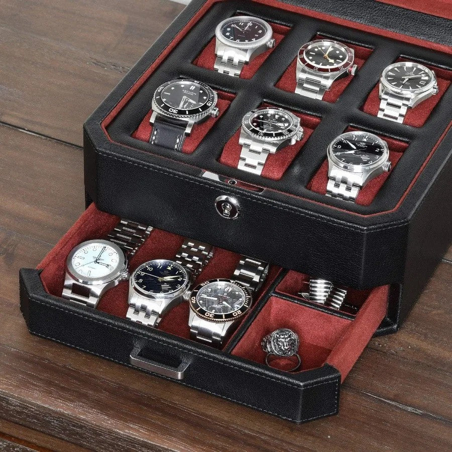 W-Riviera Valet | 6-Slot Watch Box – Premium Valet Style