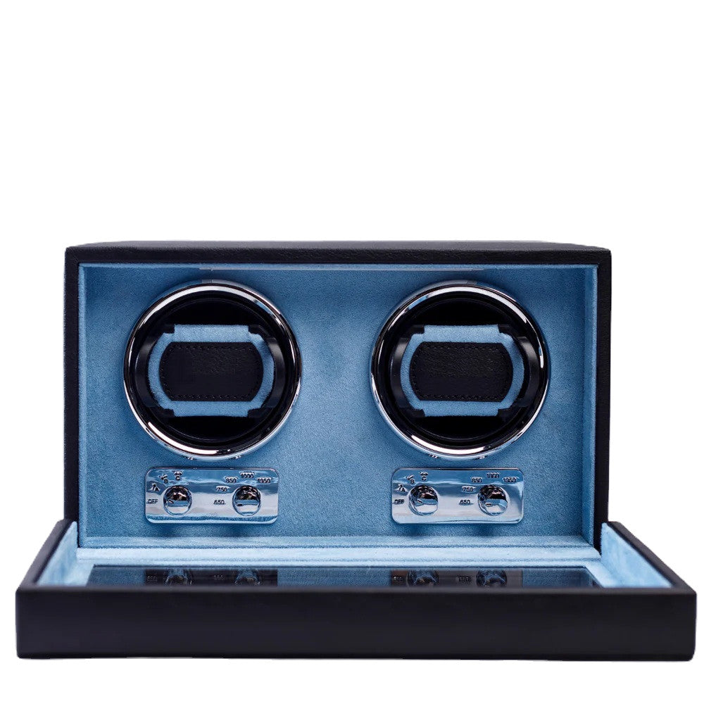 W-Winder Pro Dual 2 Watch Automatic Watch Winder - Luxury Watch Storage by Wclocks - 2 watch winder, Black, Green luxury design