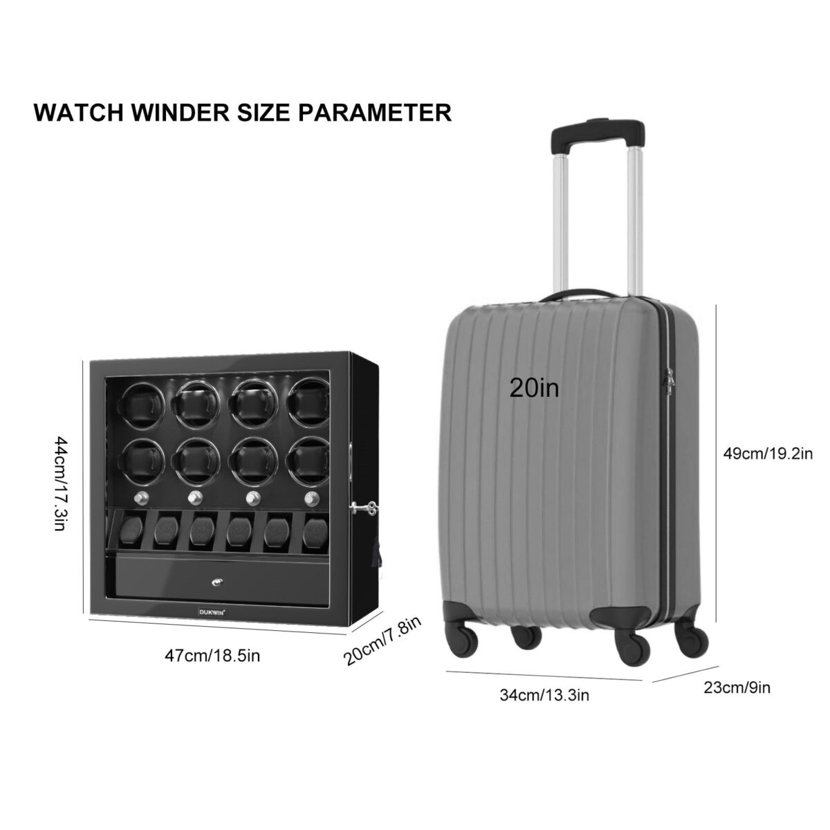 W-Winder Prestige | 8+6 Watch Automatic Winder – Premium Cabinet