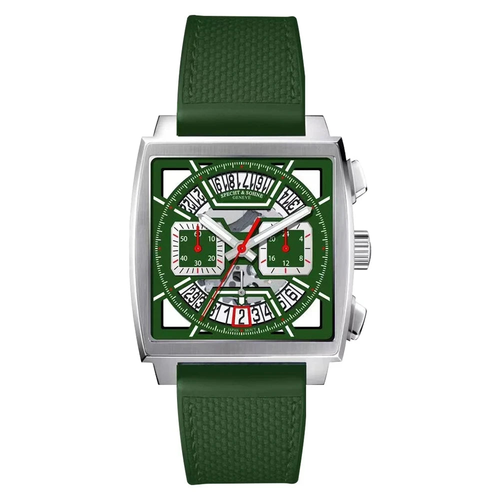 Square Racing Chrono Steel | Chronograph Sport Watch – 39mm