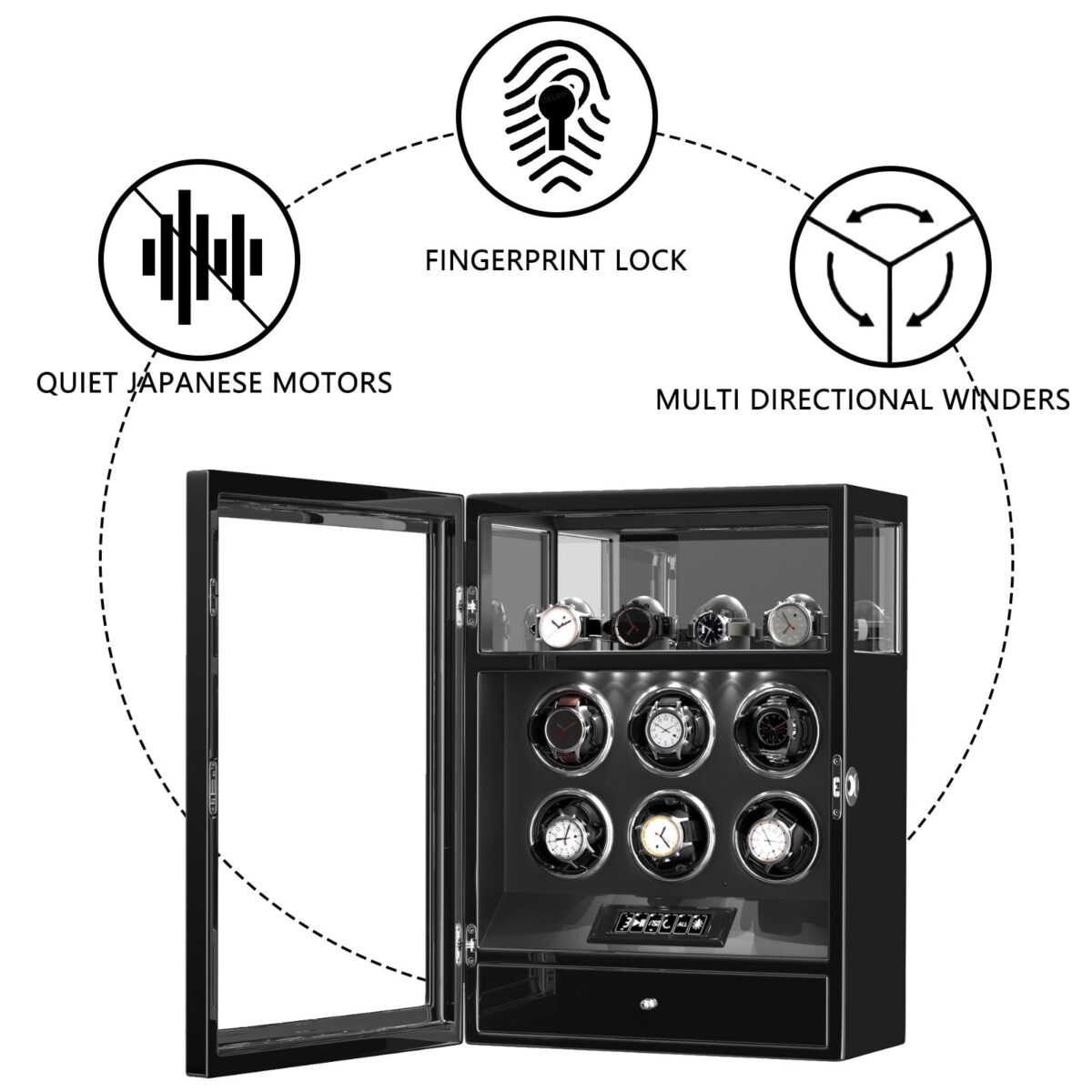 W-Winder Supreme | 6+4 Watch Automatic Winder – Supreme Storage