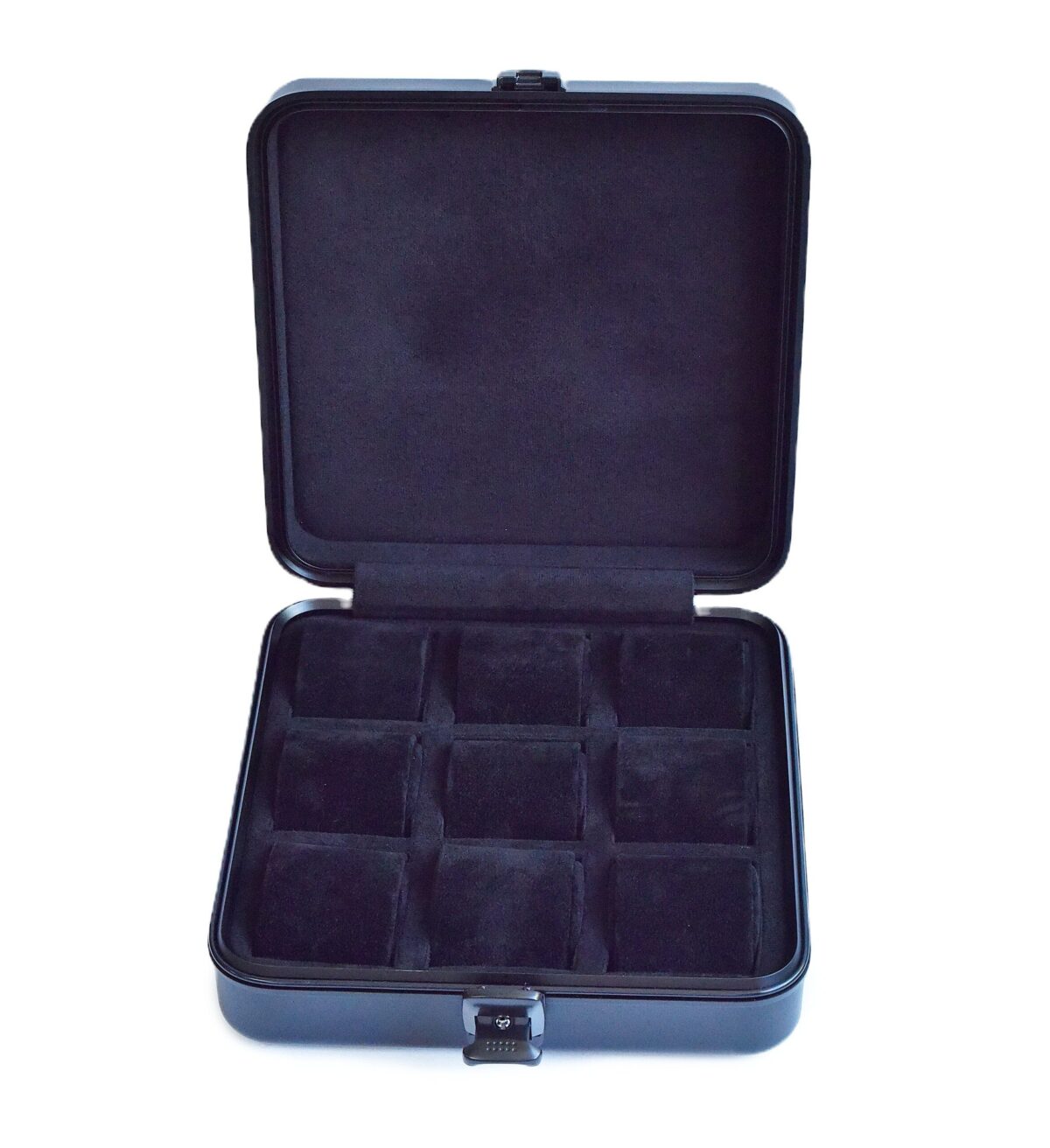 AeroVault Black | 9-Slot Watch Box – Aluminum
