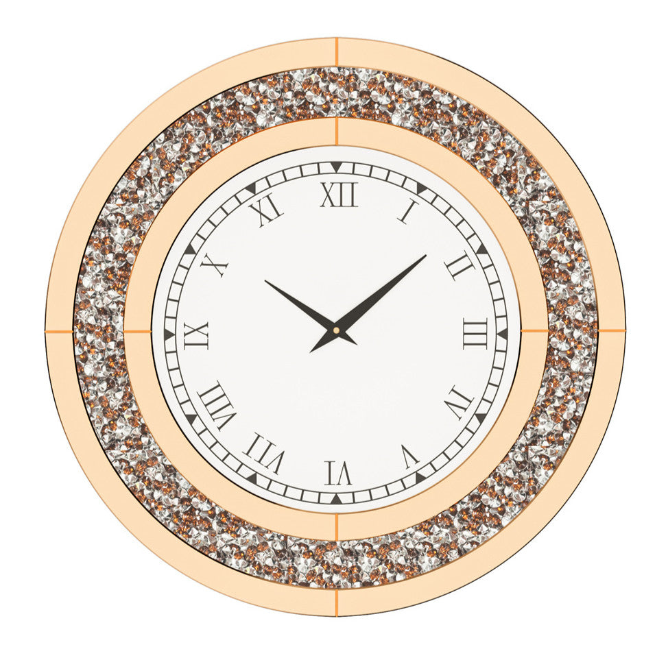 LUVODI Luxury Diamond | Large Wall Clock – Crystal Bezel Statement
