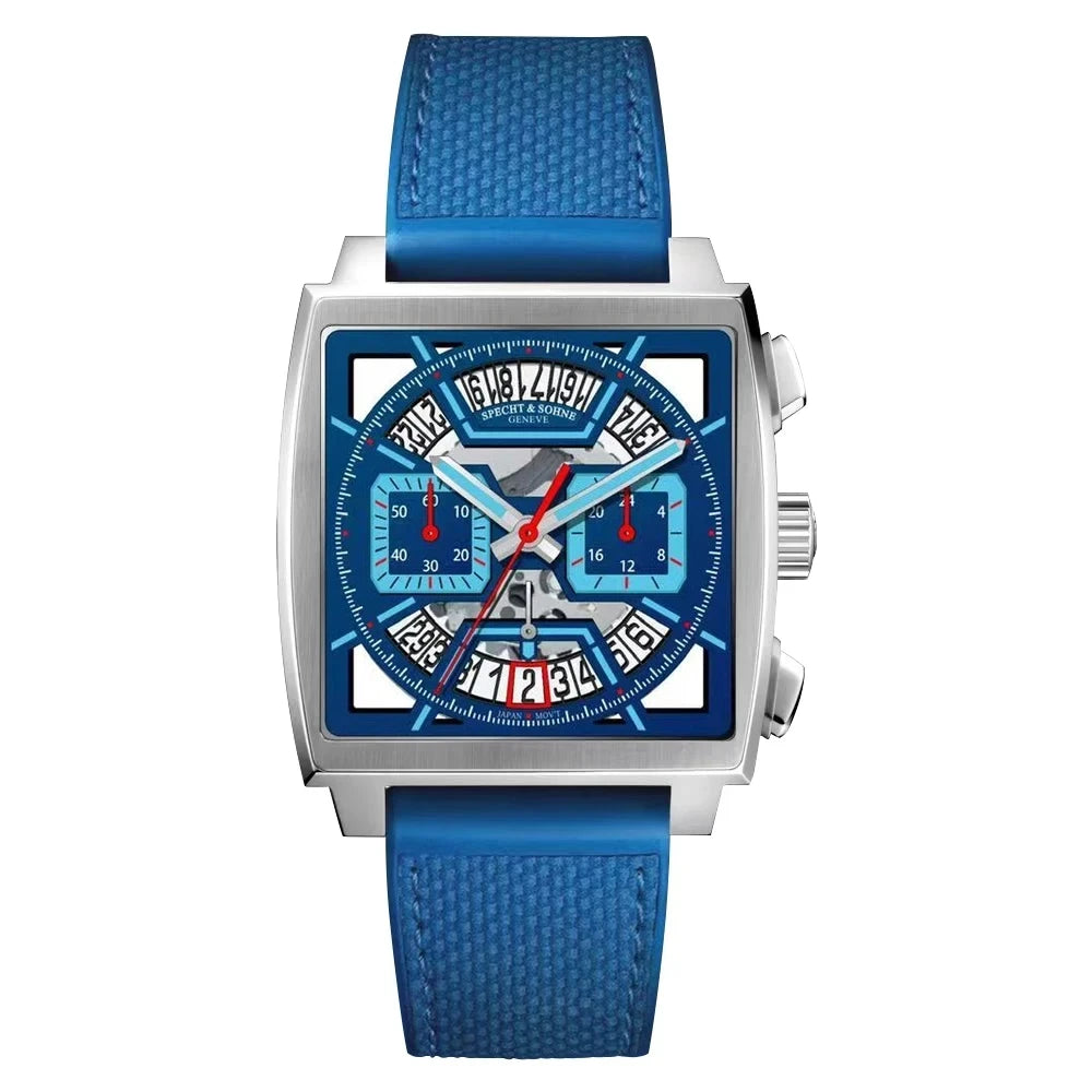 Square Racing Chrono Steel | Chronograph Sport Watch – 39mm