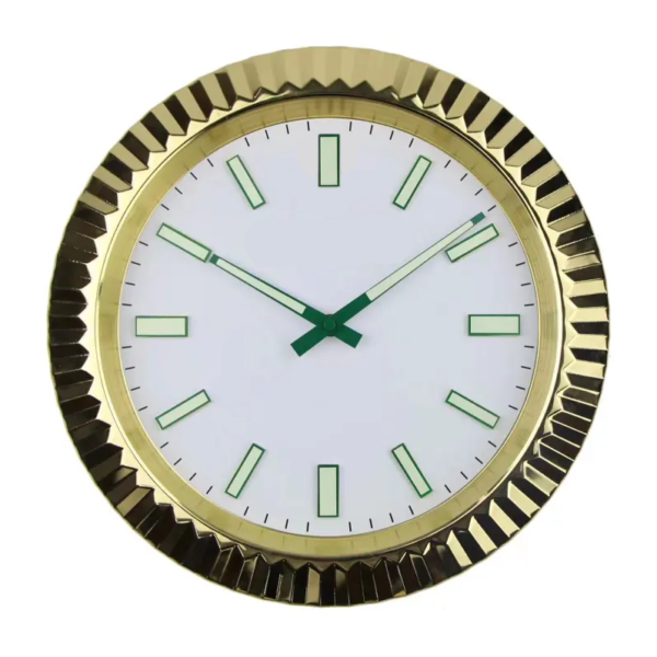 Classic Gold and Green, Luminous | Wall Clock
