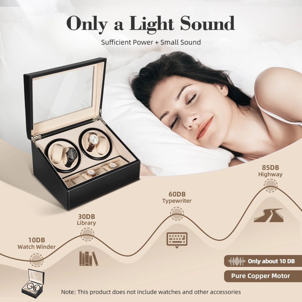 ChronoWhirl 4+6 Deluxe | 4-Watch Automatic Winder – Safe Storage