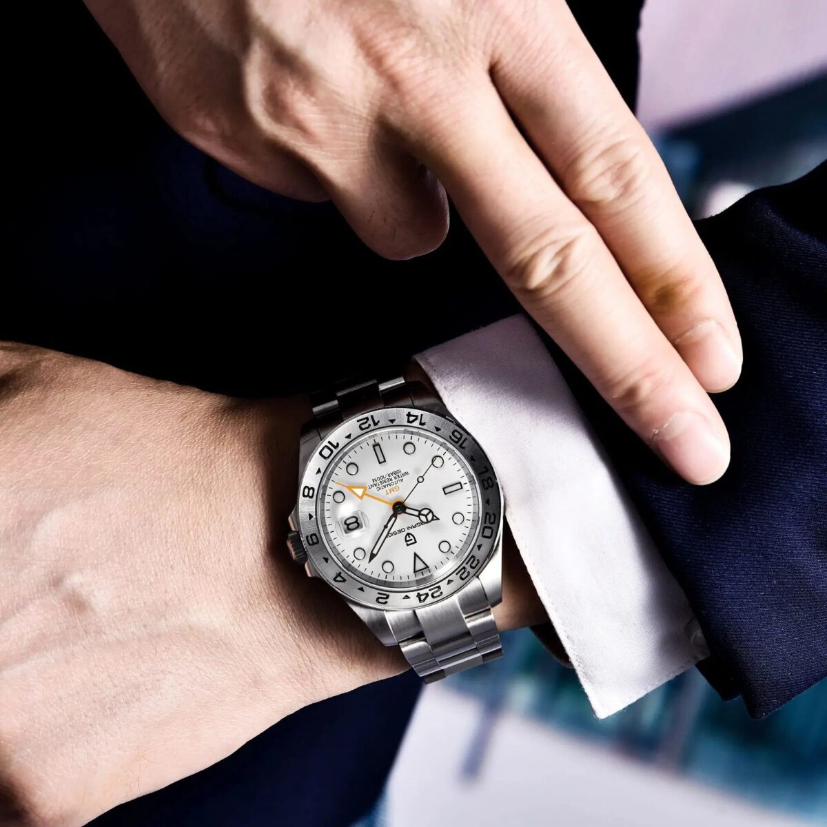 GMT Polar White | Automatic GMT Watch – 42mm