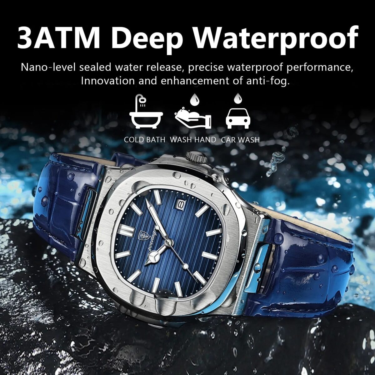 POEDAGAR Nautic Leather | Quartz Sport Watch – 40mm