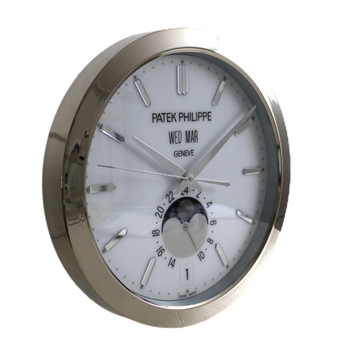 Moon Phases | Large Luxury Wall Clock – Perpetual Calendar Style