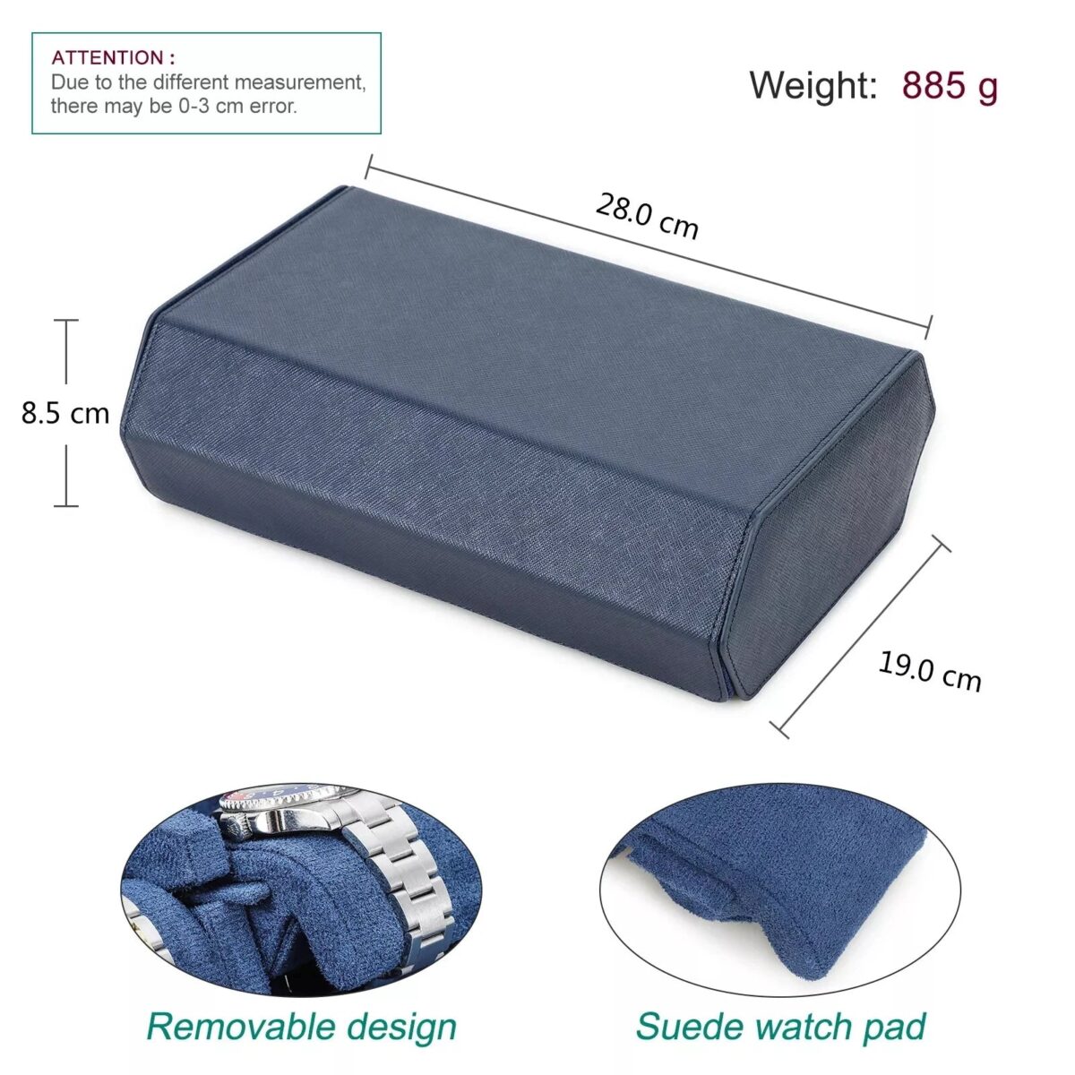 LuxOcta Saffiano 8 | Uhrenbox für 8 Uhren – Saffiano-Leder