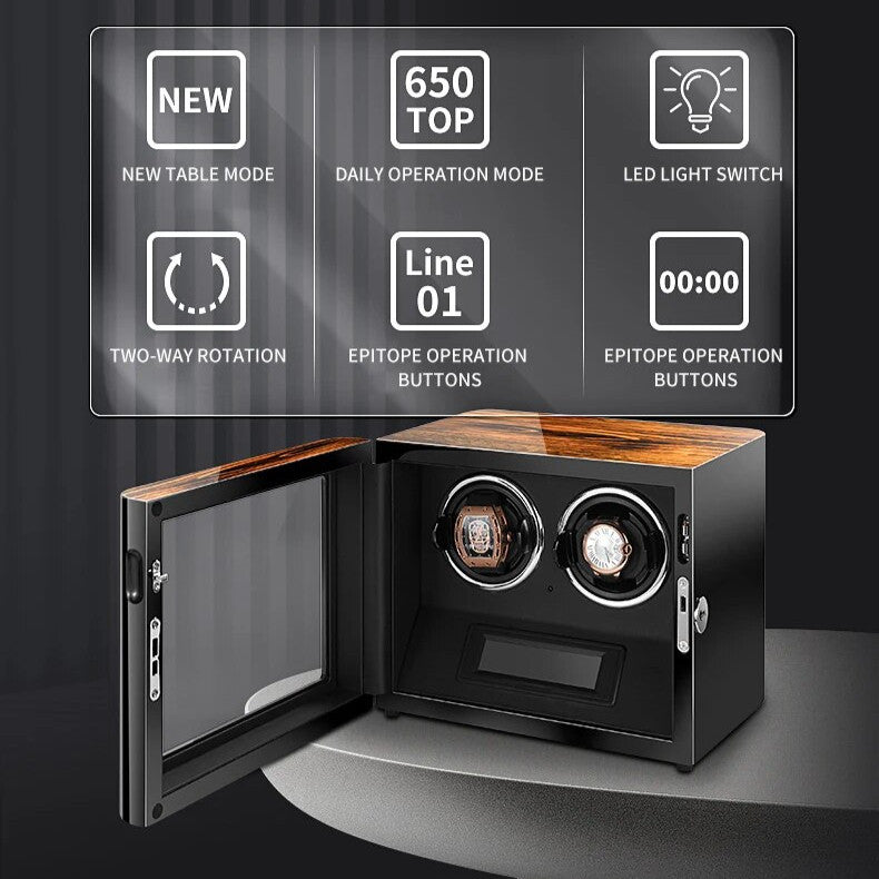 Elite Series Automatic Watch Winder - Luxury Watch Storage by Wclocks - automatic watch winder, Premium finish luxury design