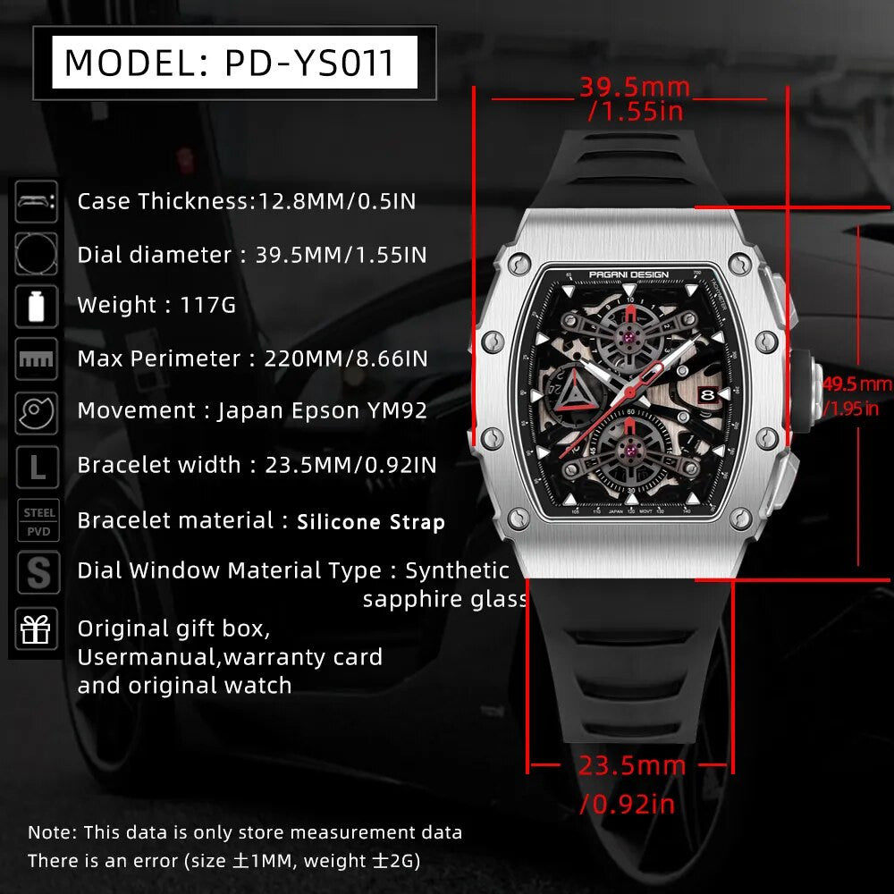 Tonneau 17 Steel Quartz | Sport Quartz Watch – 40mm
