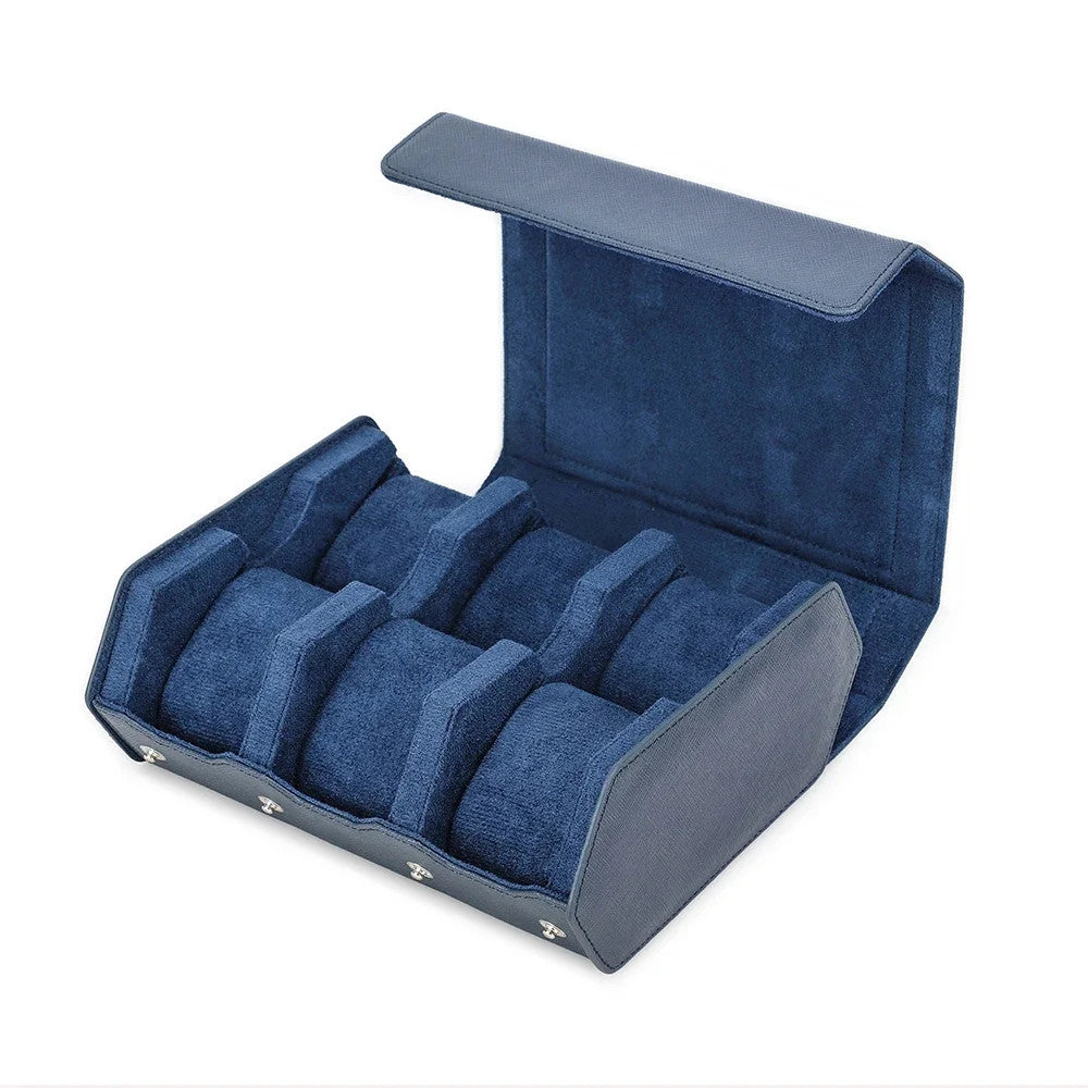 LuxOcta Saffiano 6 | Uhrenbox für 6 Uhren – Saffiano-Leder